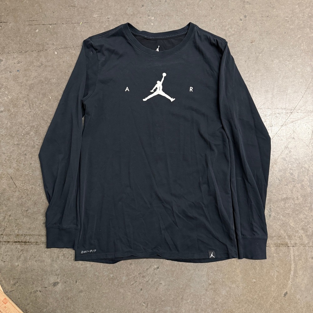 Jordan Mens Dri-FIT Jumpman Air Long Sleeve T-Shirt Black Small 2563
